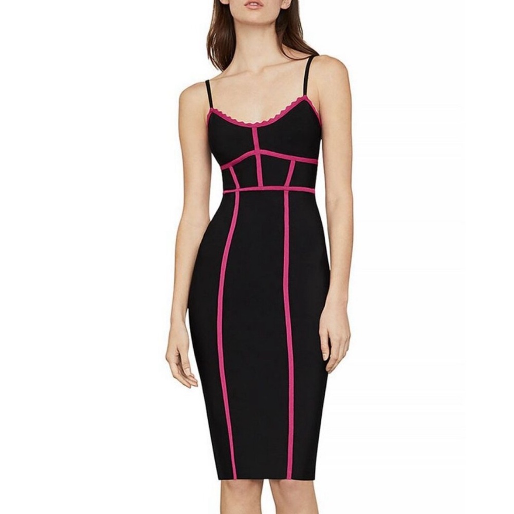 Black and pink BCBG bandage dress